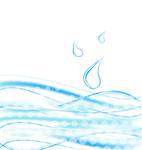 Illustration abstract water background with drops - vector