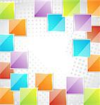 Illustration abstract creative background with squares - vector