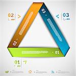 Infographic paper triangle template eps10 vector illustration
