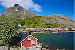 Traditional old fishing village of Nusfjord on Lofoten islands, Norway
