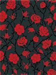 Red roses. Seamless pattern