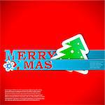 Merry Xmas strips card vector eps10 illustration
