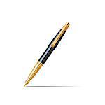 Black gold pen on white background