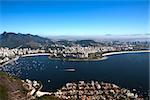 aerial view of botafogo from the sugar loaf in rio de janeiro brazil