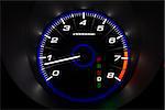 Car speedometer in the dark