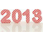 The number 2013 in the style of candy on a white background which symbolizes New Year