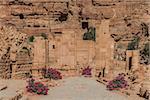 The Hadrien Gate roman avenue in nabatean petra jordan middle east