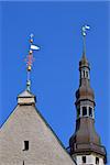 view of windvane in old Tallinn, Estonia