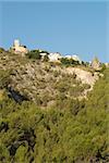 Guadalest castle siting on top of a steep hill, Costa Blanca, Spain