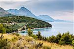 Adriatic Sea and Mountains near Dubrovnik, Dalmatia, Croatia