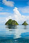 tall cliffs with trees at Andaman Sea, Thailand