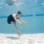 USA, Utah, Orem, Female ballet dancer under water