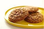 Close-up of Cookies on Plate, Studio Shot