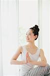 Young woman practicing yoga
