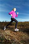 Young woman running