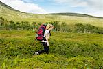 Woman hiking