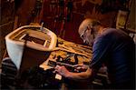 Boatbuilder, Island Hvar, Stari Grad, Dalmatia, Croatia