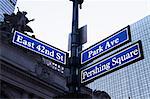 East 42nd St and Park Ave street signs, New York City, USA