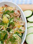 Summer Zucchini and Onion Tian in a Casserole Dish