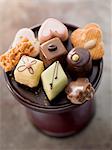 Assorted biscuits and petits fours on a cake stand