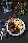 Venison goulash with Spätzle (soft egg noodles from Swabia)