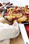 Chicken with chorizo and potatoes (Spain)