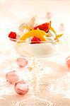 Vanilla mousse with fruits (Christmassy)