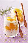 Milk pudding with apricots