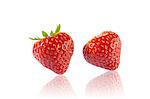 Two strawberries