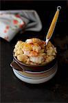 Macaroni and Cheese with Shrimp in a Bowl