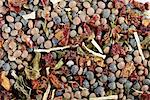 A mix of lentils, dried vegetables and herbs