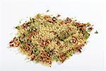 A ready-made mix of couscous with dried vegetables and spices