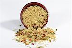 A ready-made mix of couscous with dried vegetables and spices