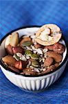 Nuts and seeds in a small bowl