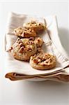 Hazelnut pastry rings on a napkin