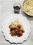 Spiced meatballs with couscous