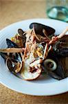 Still life with plate of shellfish