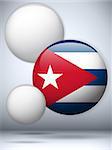 Vector - Cuba Flag Glossy Button