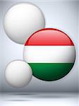 Vector - Hungary Flag Glossy Button