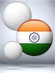 Vector - India Flag Glossy Button