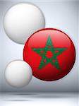 Vector - Morocco Flag Glossy Button