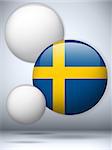 Vector - Sweden Flag Glossy Button