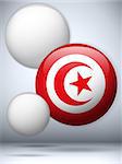 Vector - Tunisia Flag Glossy Button