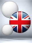 Vector - United Kingdom Flag Glossy Button