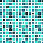 Marine square tile mosaic background, vector illustration