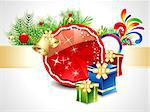 abstract christmas background with gift vector illustration