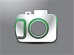 abstract glossy camera icon vector illustration