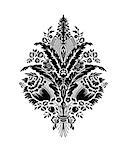 Classic damask floral pattern. Vector.