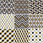 seamless gold geometric pattern