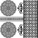 Vector of different Islamic pattern on white backgraund